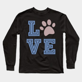 Cute Cat Gift With Paw Print, Love My Cat Long Sleeve T-Shirt